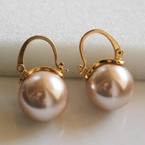Kate Spade Gold & Mocha Pearl Drop Earrings - Picture 3 of 4